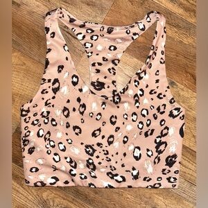 ⚡️2/$15 Zella Leopard Print Scoop Neck/Racerback Sports Bra Women’s - Size S